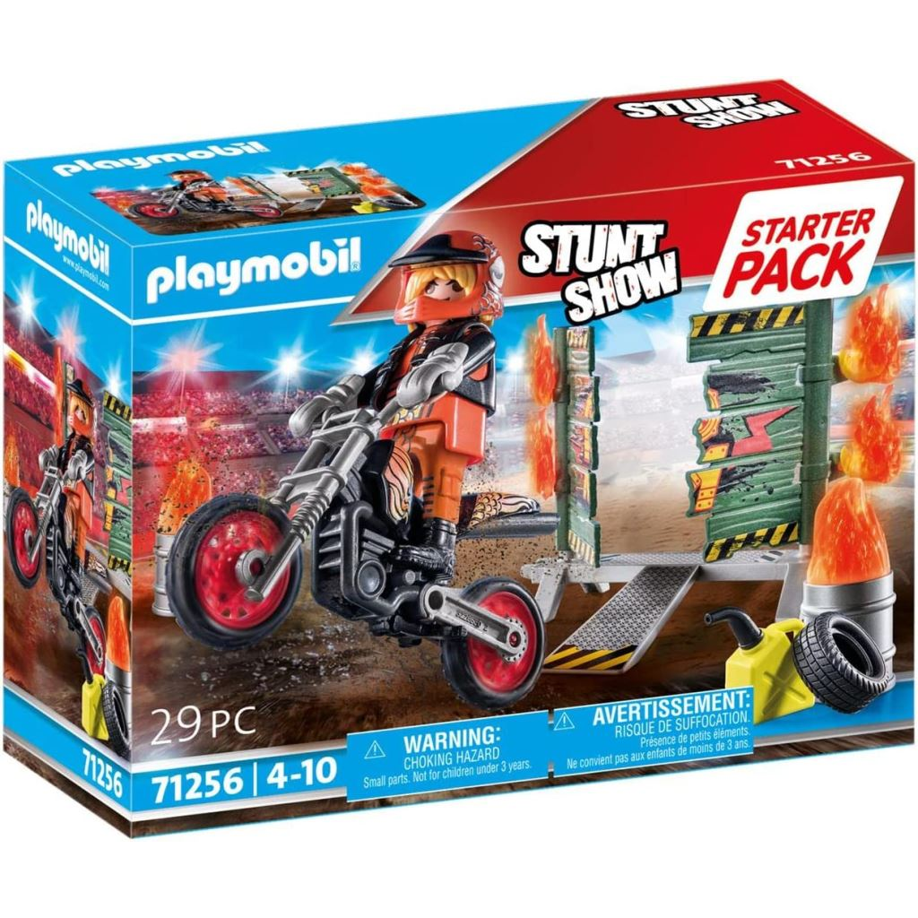 Playmobil Starter Pack - Kaszkadőr motorral és tüzeskarikával (71256) (Playmobil71256)