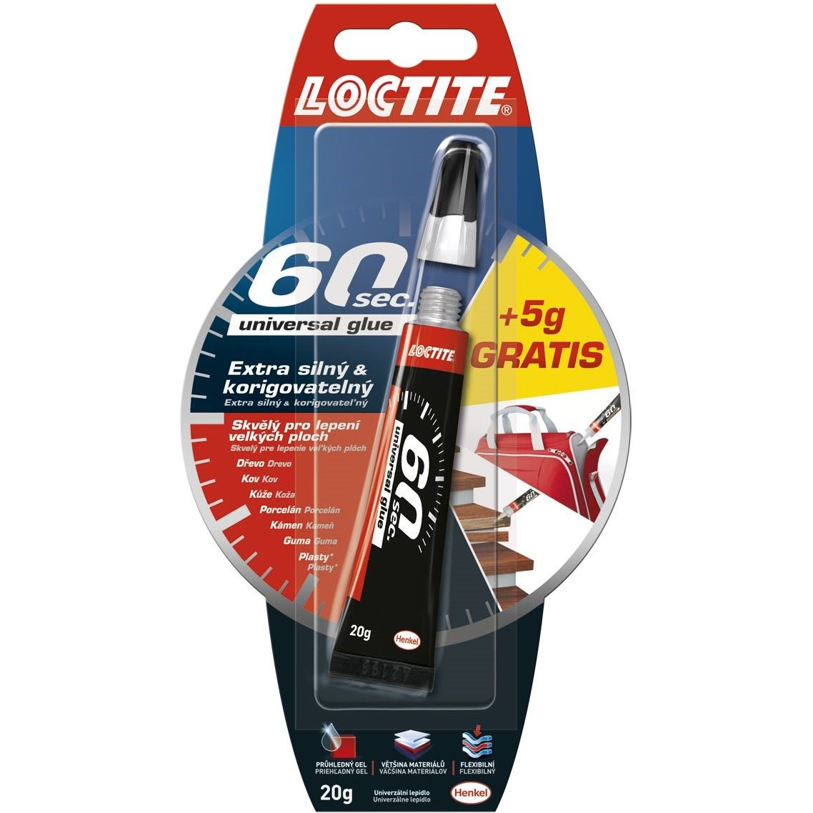 LOCTITE 60 SEC univerzális ragasztó, 20 g (4015000433990)