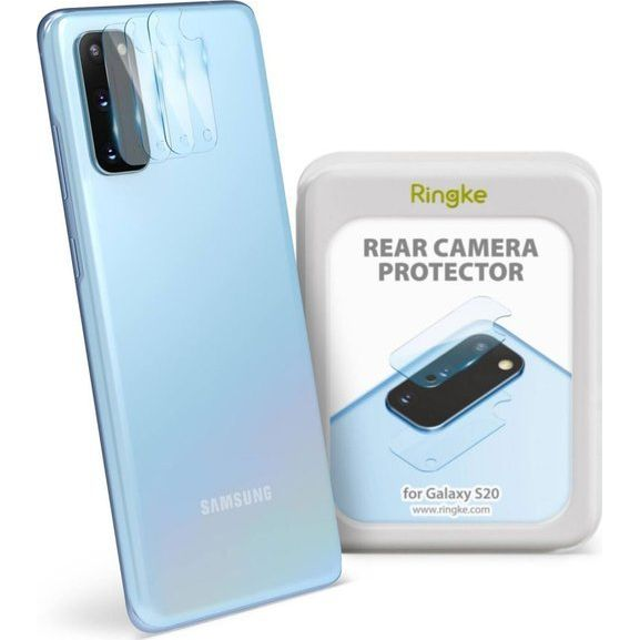 Ringke Galaxy S20 Camera Protector Invisible Defender ID Tempered Glass (3pcs) Transparent