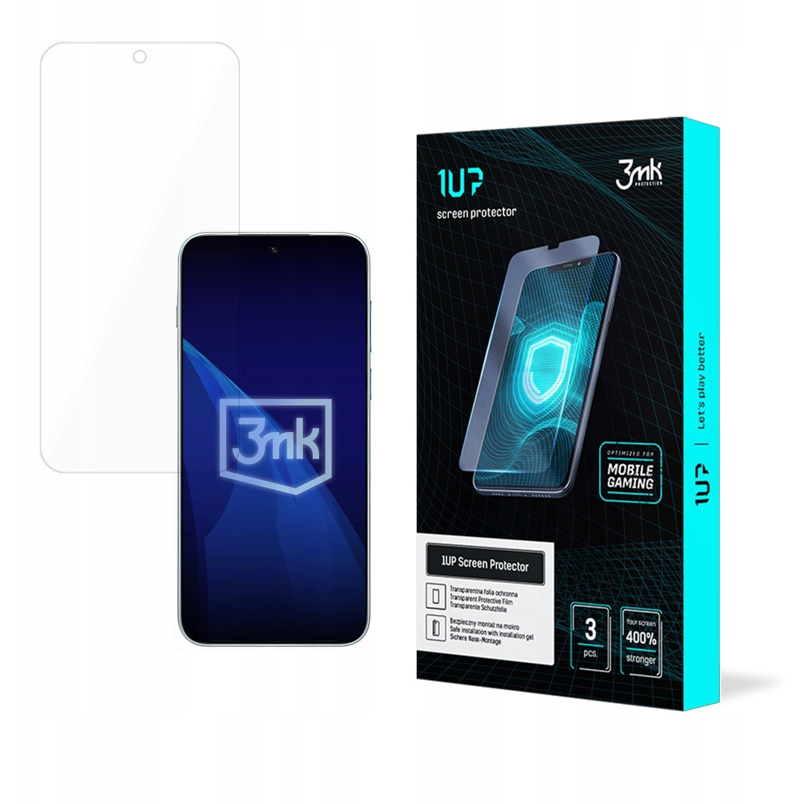 3x Hydrogélová ochranná fólia na displej pre Vivo X300 Pro - 3mk 1UP