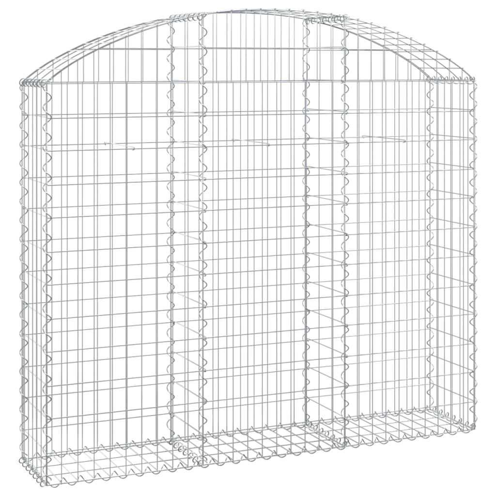íves horganyzott vas gabion kosár 150x30x120/140 cm (153446)