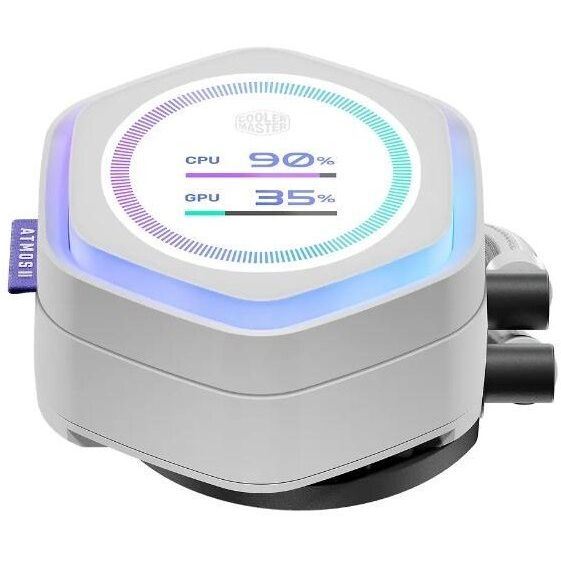 Cooler Master MLX-D24M-A25SZ-LW Atmos II LCD White, 240mm Radiator, 2x 120mm Sickleflow