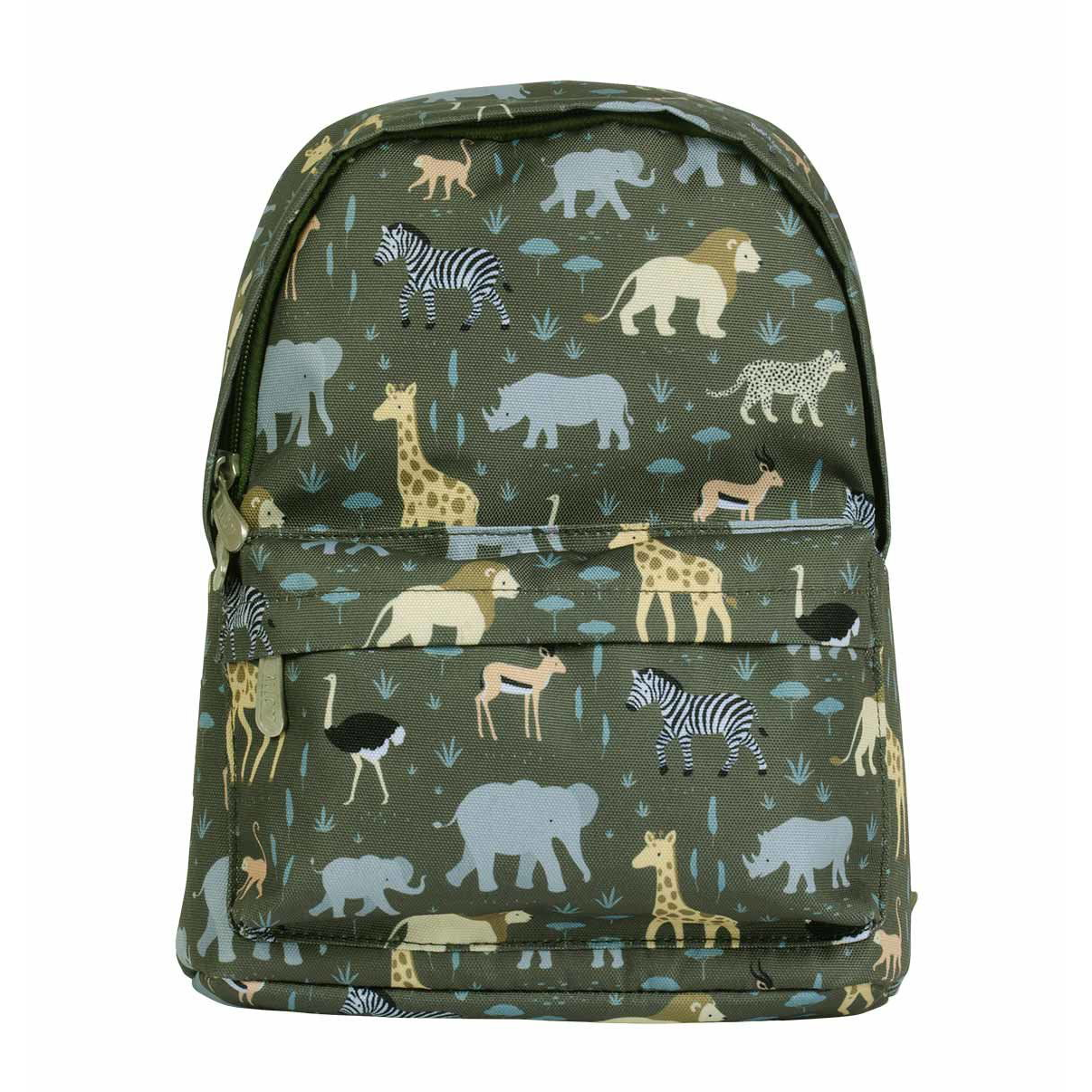 A Little Lovely Company Small backpack - animals from the savannah (ALLC_BPSAGR63)