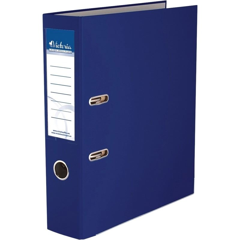 Victoria Basic iratrendező 75mm gerincvastagság, élvédő sínnel, A4 sötétkék (IDI75SK) (IDI75SK)