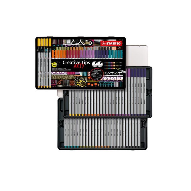 Stabilo Creative Tips ARTY Tűfilc készlet - Vegyes színek (50 db / csomag) (89/50-6-20)