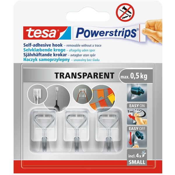 tesa tesa® Powerstrips® huzalkampó S átlátszó