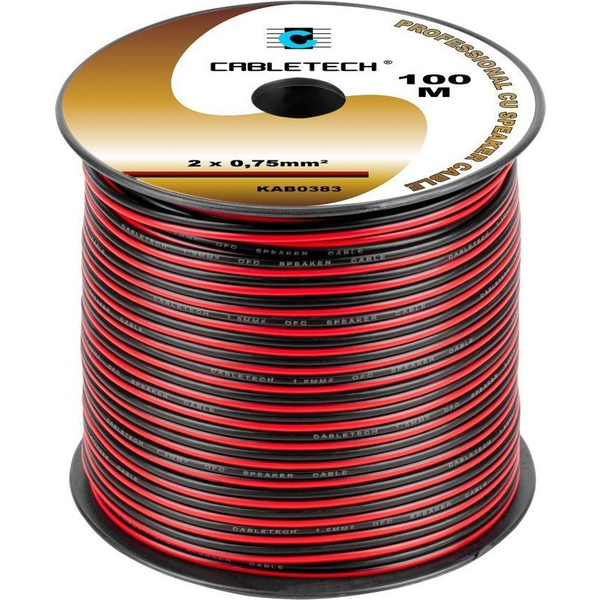 Speaker Cable 0.75mm Black-red