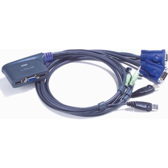 ATEN CS62US-AT KVM превключвател Черен