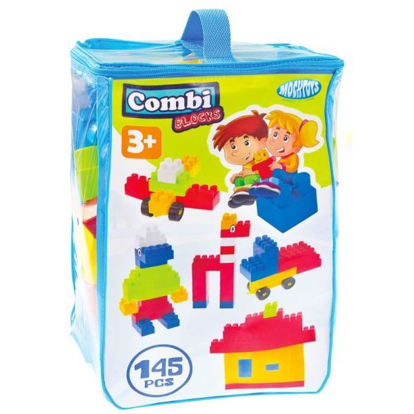 Mochtoys Combi Blocks: Műanyag építőkocka szett - 145 db-os (5787) (5787)