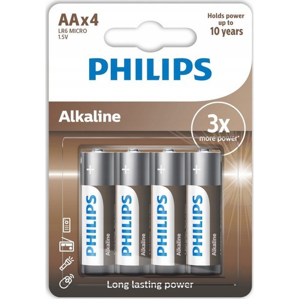 Philips LR6A4B/10 batteria per uso domestico Batteria monouso Stilo AA Alcalino