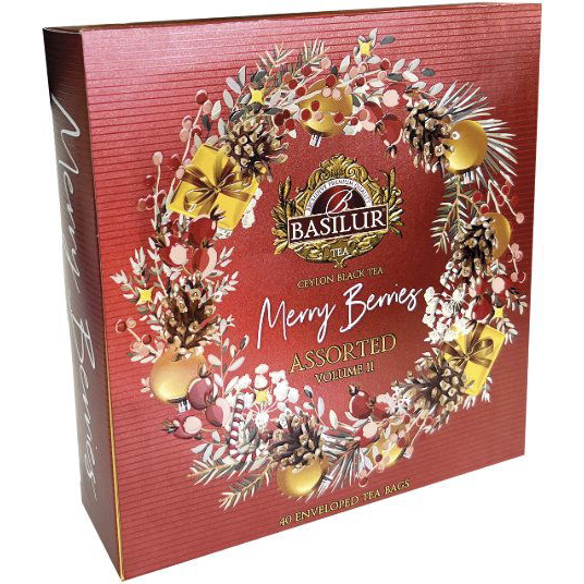 Basilur Merry Berry Assorted Vol. II 20 × 2 g, 10 × 1,5 g, 10 × 1,8 g (4792252947429)
