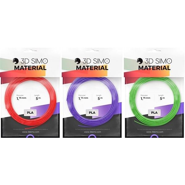 3D Simo Filament PLA II - piros, lila, zöld (G3D3010) (G3D3010)