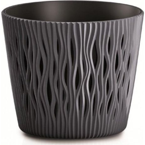 Virágcserép 225 x192mm Antracit SANDY ROUND Prosperplast DSR220-S433 (DSR220-S433 )
