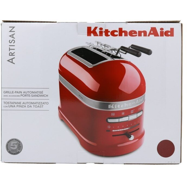 KitchenAid 5KMT2204EER 7 2 snede(n) 1250 W Rood, Roestvrijstaal