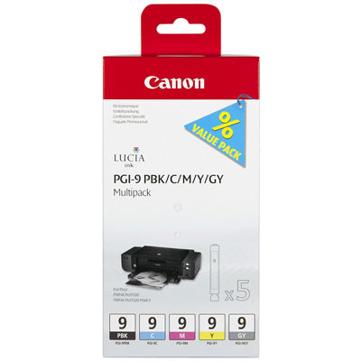 Canon 1034B013 inktcartridge 5 stuk(s) Origineel Normaal rendement Cyaan, Grijs, Magenta, Foto zwart, Geel