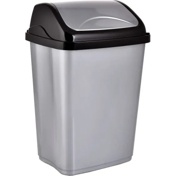 Kosz na śmieci Amer Box Kosz na Śmieci Plastikowy Szary 26 L ORION Wytrzymały i Pojemny