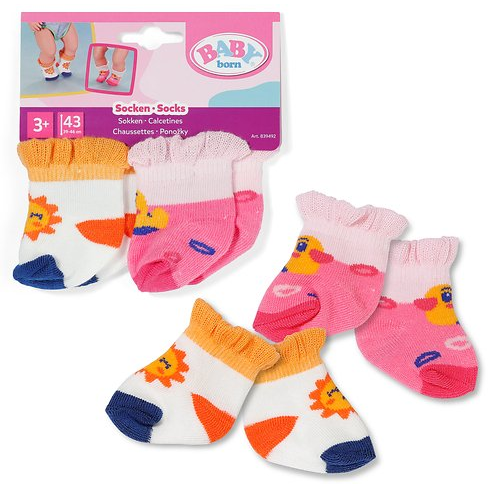 BABY born Socks 2 assorted 43cm Poppensokken