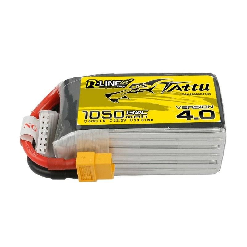 Lithium-polymerová baterie (LiPo) Tattu 22,2 V 1050 mAh (TAA10506S13X6)