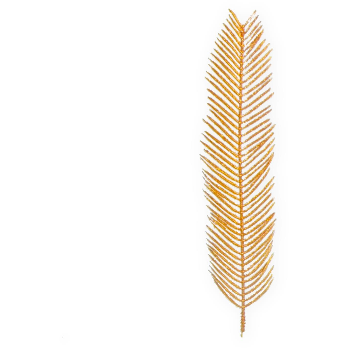 LAALU Levél, rézszínű, csillámos, 55 × 11 cm (LAU-6257)