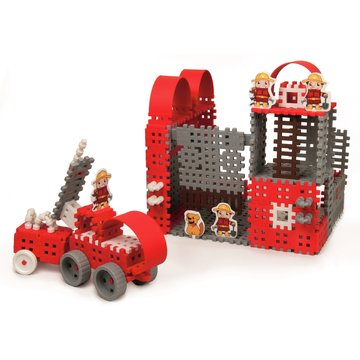 Marioinex Mini gofri műanyag építőjáték szett -nagy tűzoltóság (MX157) (MX157)