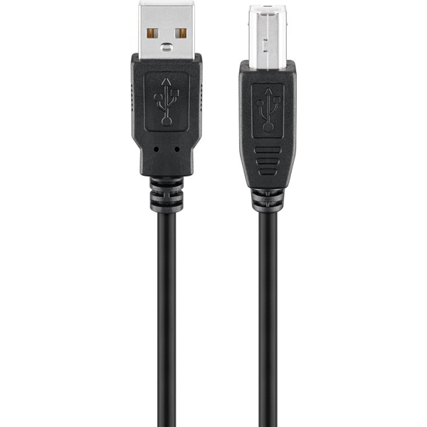 Goobay 68900 USB-A apa - USB-B apa 2.0 Nyomtató kábel - Fekete (1.8m)