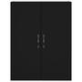 Dulap înalt, negru, 69,5x34x180 cm, lemn compozit