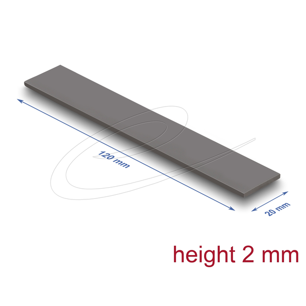 DELOCK Wärmeleitpad 120x20x2mm für M.2 Module 3,2 W/mK