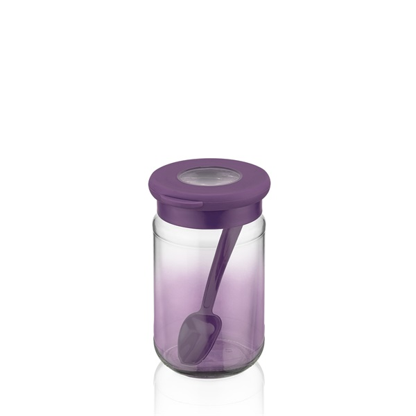IRIS C-00510 Rainbow lila üveg tároló kanállal 380ml (C-00510)