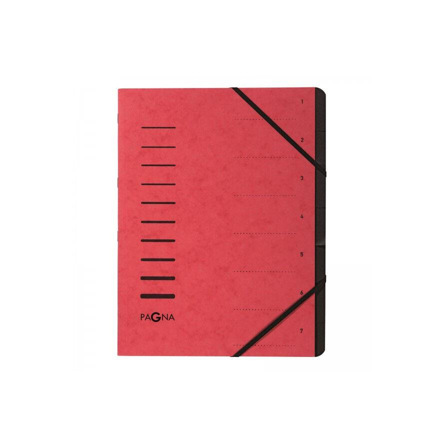 PAGNA Ordnungsmappe 7 Fächer 1-7 rot 5 Stk. (40058-01)