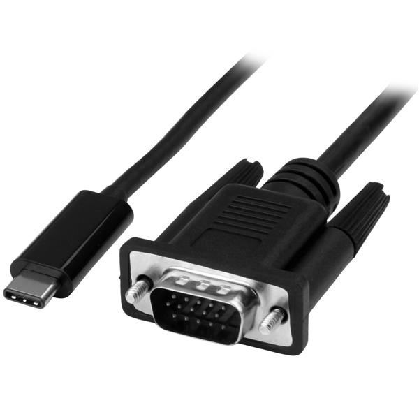 StarTech.com CDP2VGAMM2MB videokabel adapter 2 m USB Type-C VGA (D-Sub) Sort
