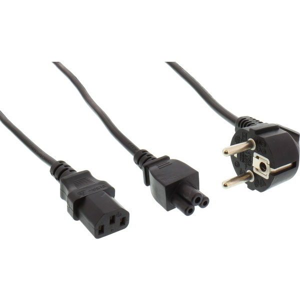 InLine 16653D Nero 2 m CEE7/7 Accoppiatore C13