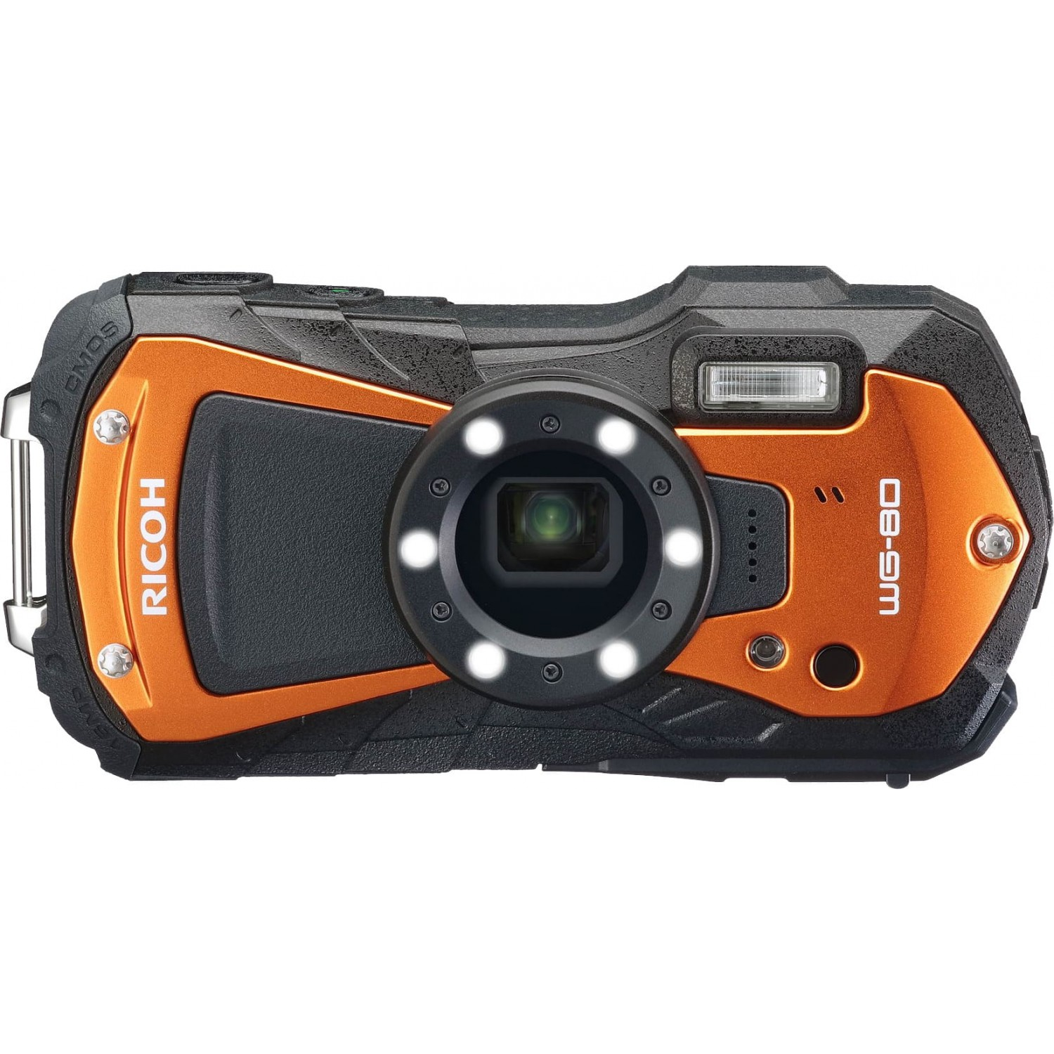 Ricoh WG-80 Vízálló digitális fényképezőgép - Fekete/Narancssárga (03127)