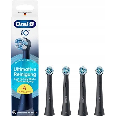 Oral-B iO Ultimative Reinigung 4er (schwarz, Überlegene Plaque-Entfernung)