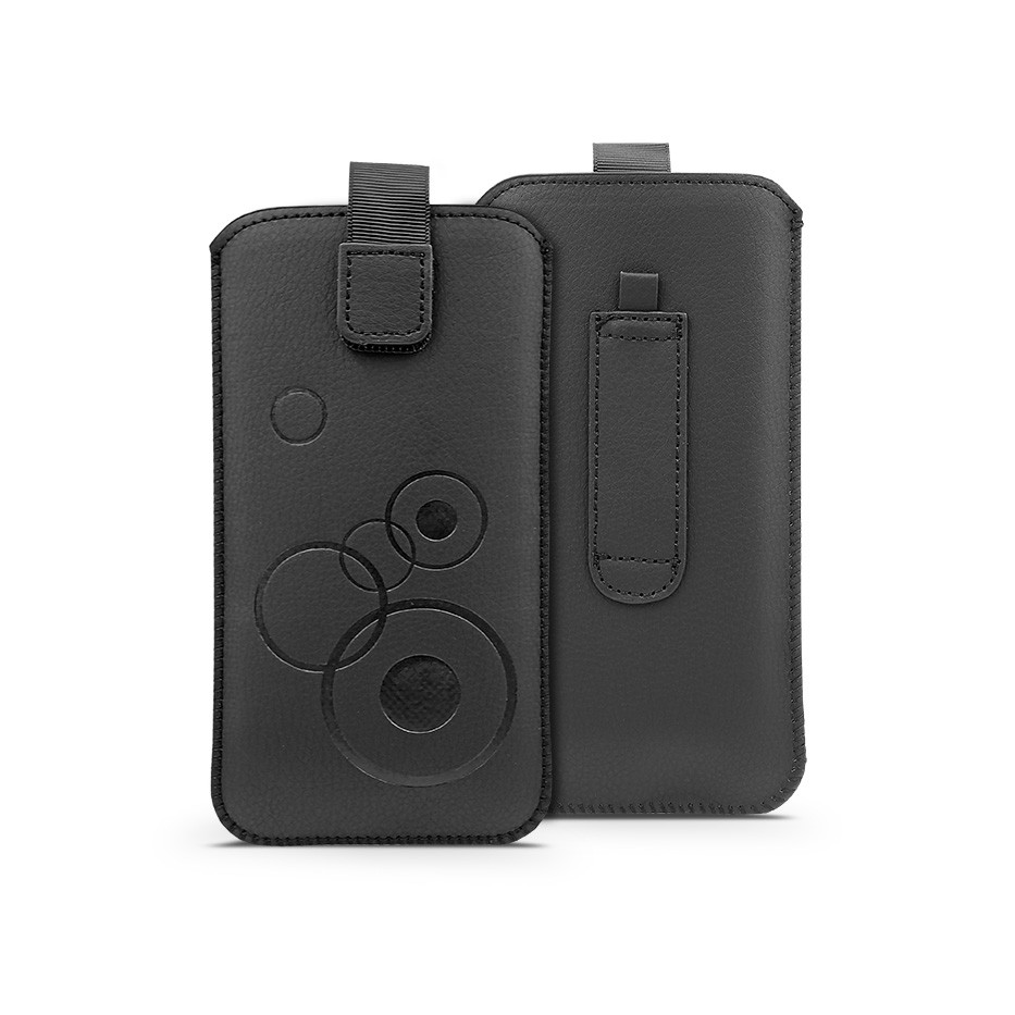 DECO univerzális kihúzható telefontok - Apple iPhone 13 Pro Max/ 12 Pro Max/ Samsung Note 8/A20s/A71/A52 4G/5G /S21+/Xiaomi Redmi Note 10/10s/10 5G - fekete (PT-6665)