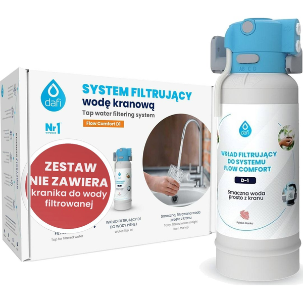 Mosogató alá szerelhető vízszűrő Dafi Flow Comfort D1 kezdő szett csaptelep
