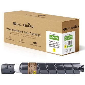 Съвместима тонер касета G&G за Canon C-EXV58, жълта