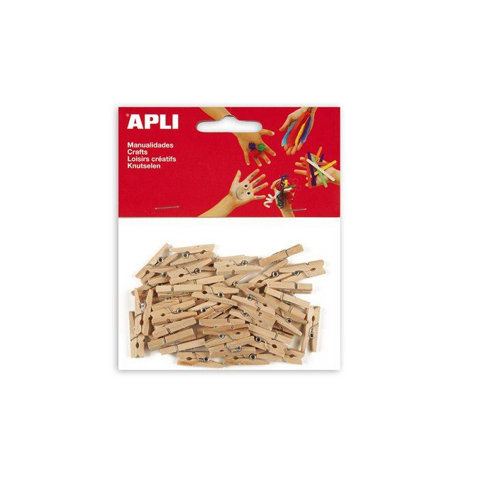 APLI fa csipesz 25x3mm natúr (13478) (13478)