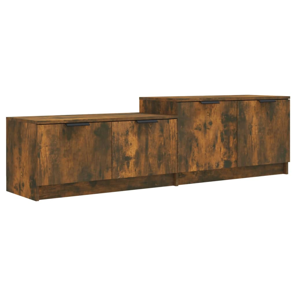füstös tölgyszínű szerelt fa TV-szekrény 158,5 x 36 x 45 cm (817123)