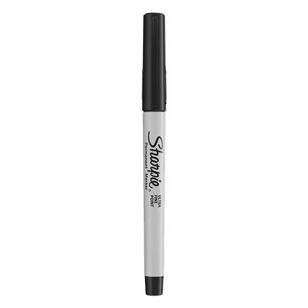 SHARPIE Alkoholos marker, 0,5 mm, kúpos, "Ultra Fine Point", fekete (SR0811210) (SR0811210)
