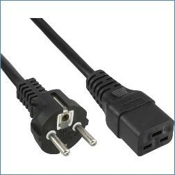 InLine 16658F Nero 2 m Spina di alimentazione di tipo F IEC C19