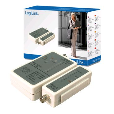 LogiLink Kabeltester RJ45/12/11/BNC
