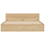 sonoma tölgy színű ágykeret fejtámlával és LED-del 180 x 200 cm