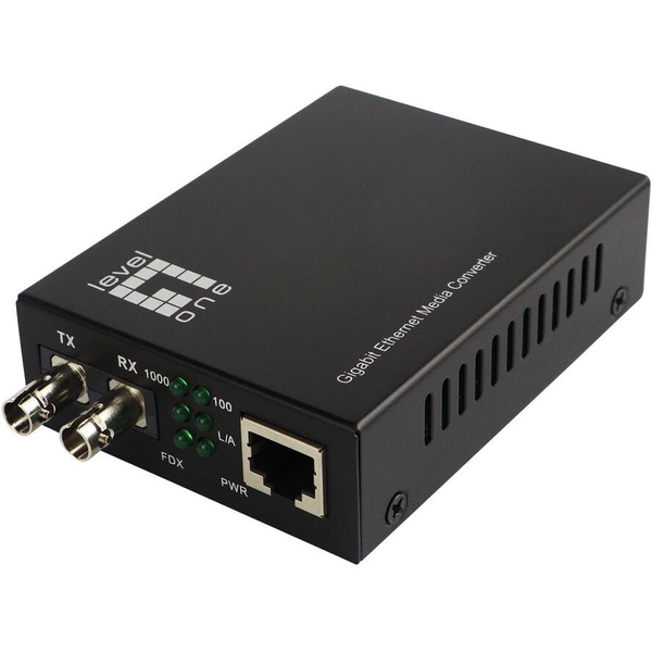 LevelOne GVT-2003 мрежов медиен конвертор 1000 Мбит/с 1310 nm Единичен режим Черен