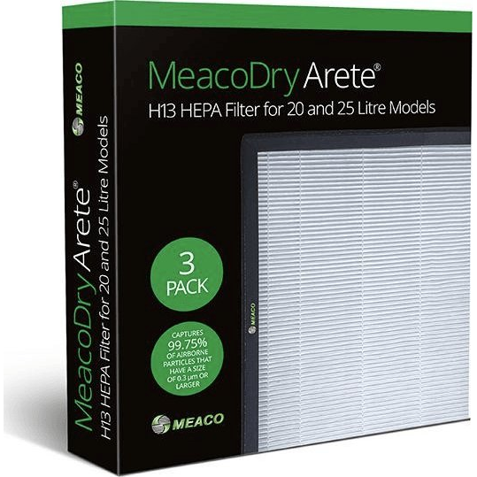 MEACO Dry Arete One H13 HEPA szűrő 20L/25L - 3 darabos csomag ARETEHEPA20L/25LEU