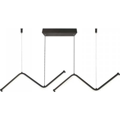 V-TAC 6937 Kettős Hullám Designer Csillár - 12W, Fekete Házzal, természetes Fehér (SKU 6937)