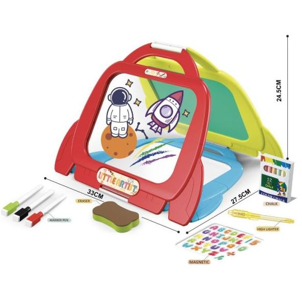 Manyuk Toys 4 az 1-ben rajztábla kiegészítőkkel 14 db-os (050-55) (MT050-55)