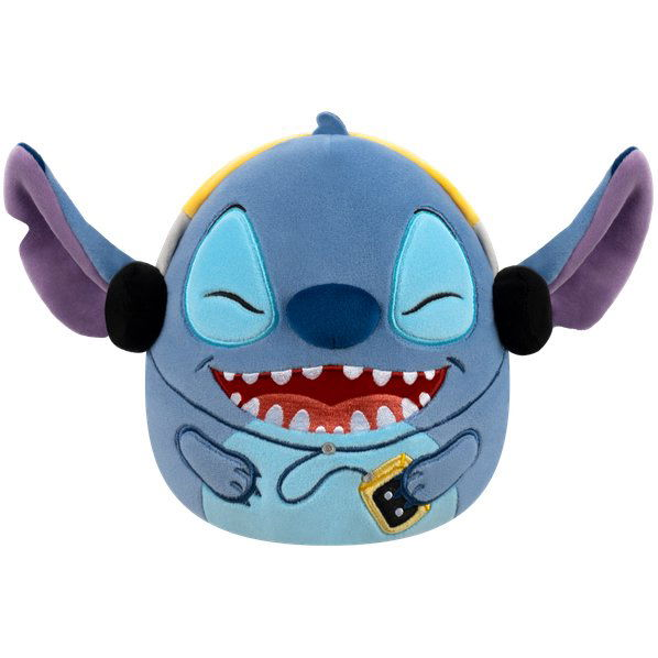 Squishmallows Disney Stitch with headphones