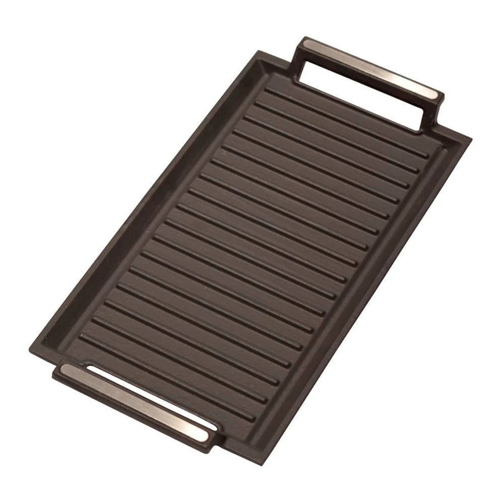 Cata BBQ Indukciós Öntöttvas grill lap 22.8 x 43.2 x 3.8 cm - Fekete (03017400)