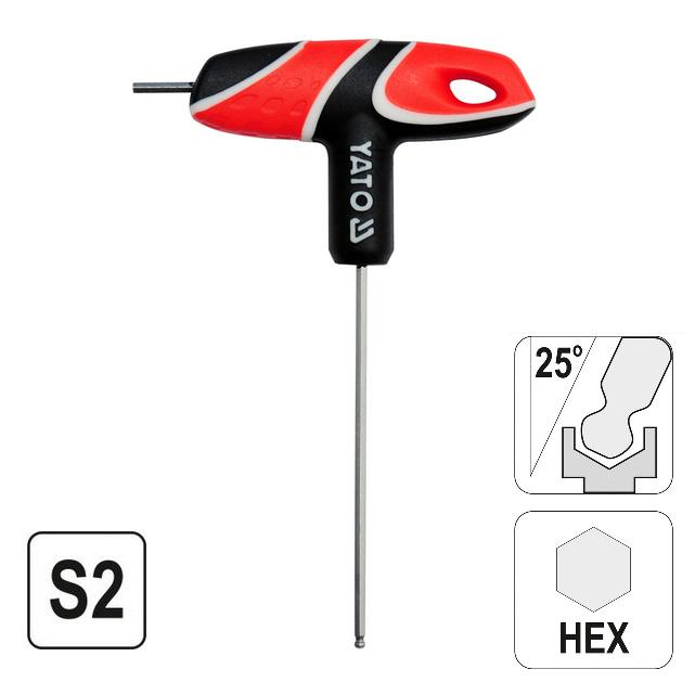 YATO T-kulcs imbusz gömbfejű 3 mm (YT-05586)