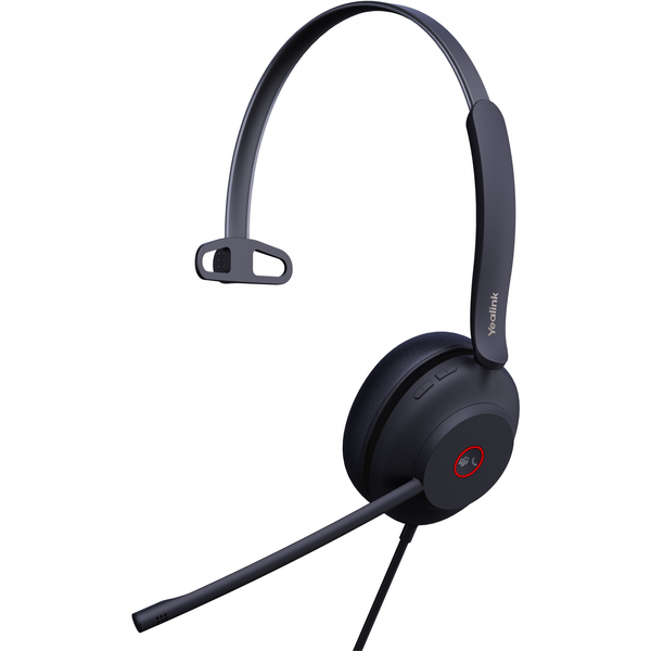 Yealink UH37 Mono Teams – кабелни слушалки с USB-C/A, черни